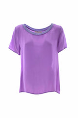 T-shirt in viscosa con scollo brillante - T-Shirt BIKMAN