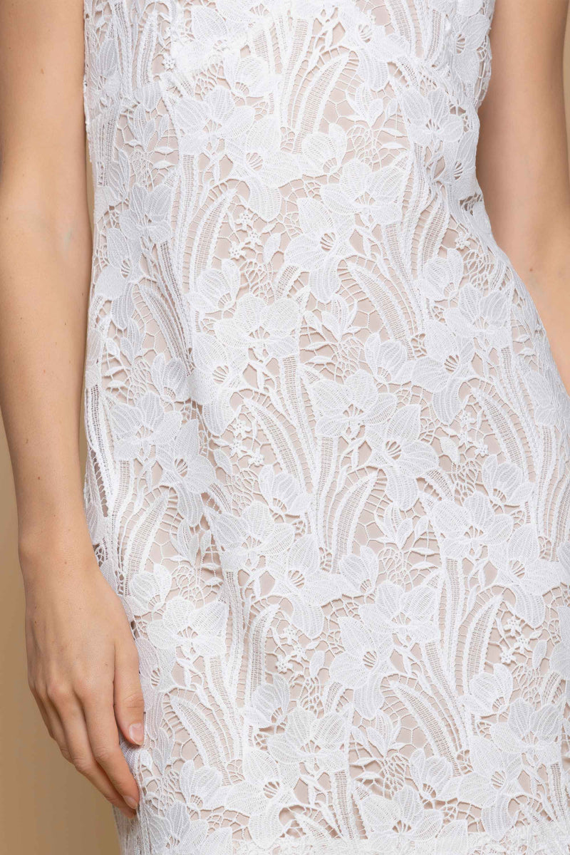 Floral lace mini dress - Dress AIDA