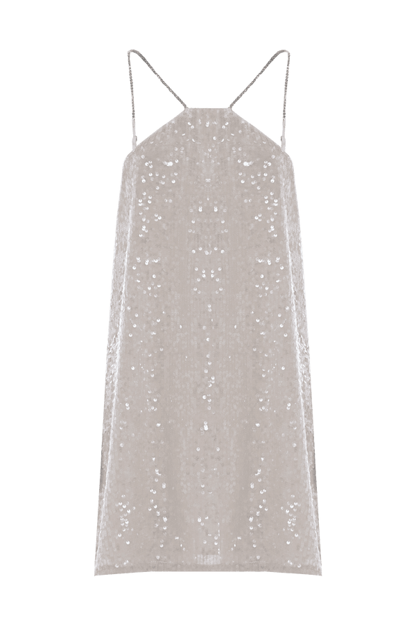 Sequinned halterneck mini dress - Dress INGA