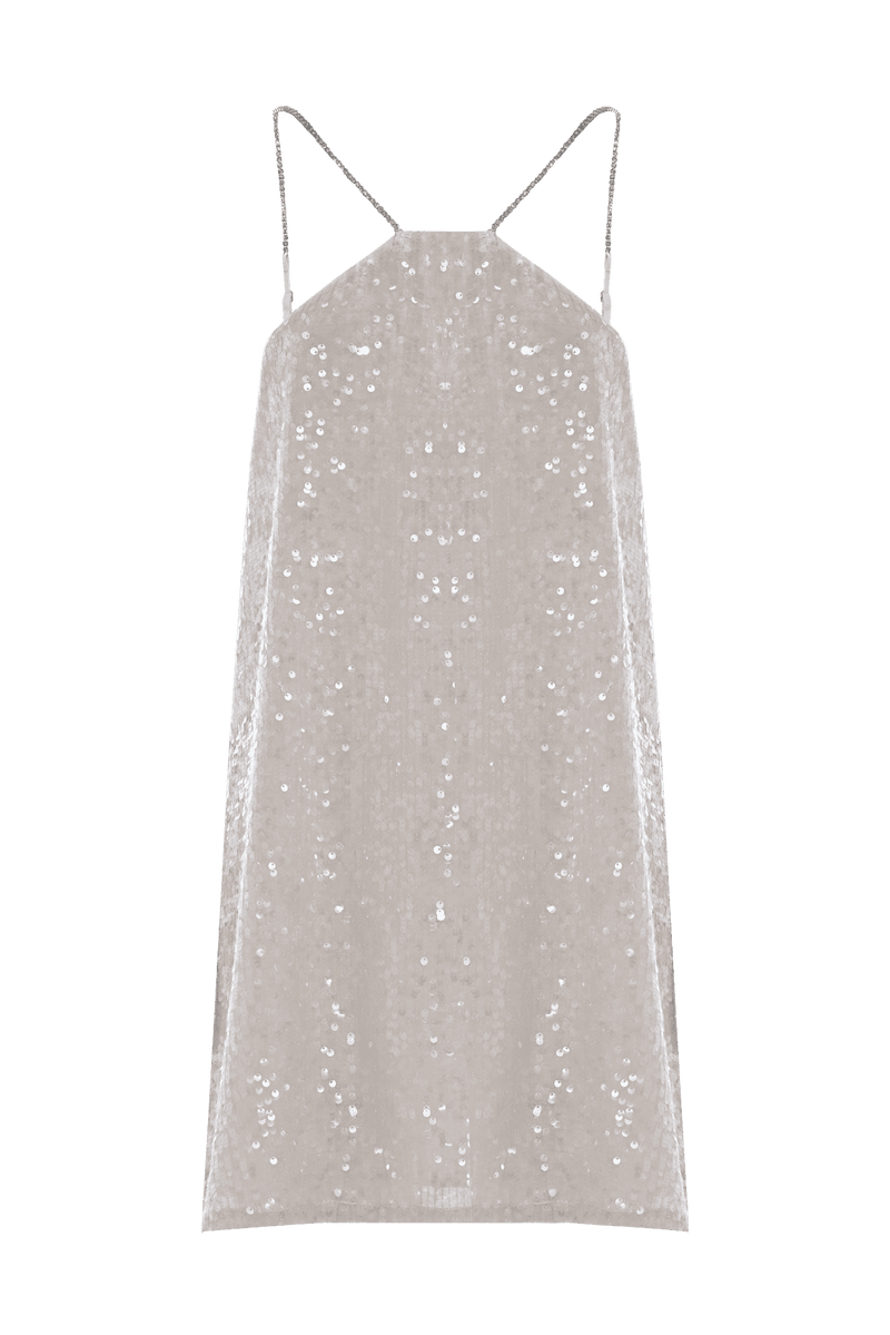 Sequinned halterneck mini dress - Dress INGA
