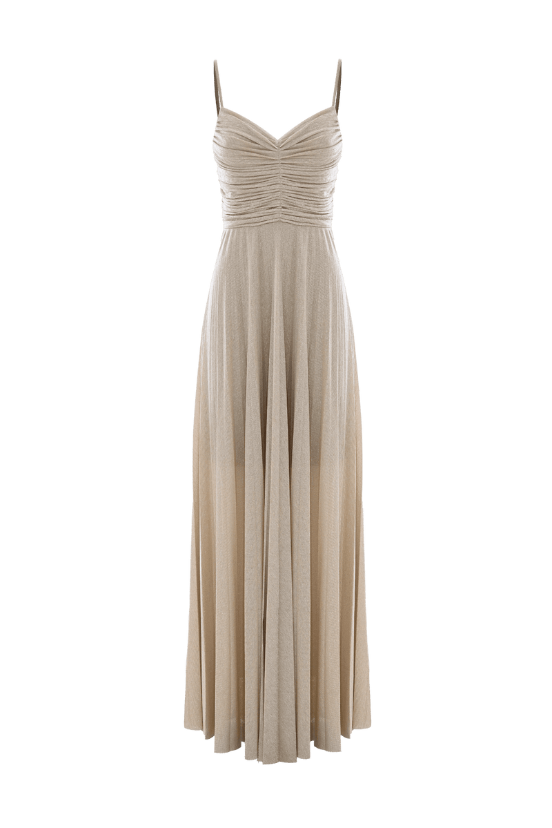 Elegant long dress with a draped bodice - Dress MARGOT
