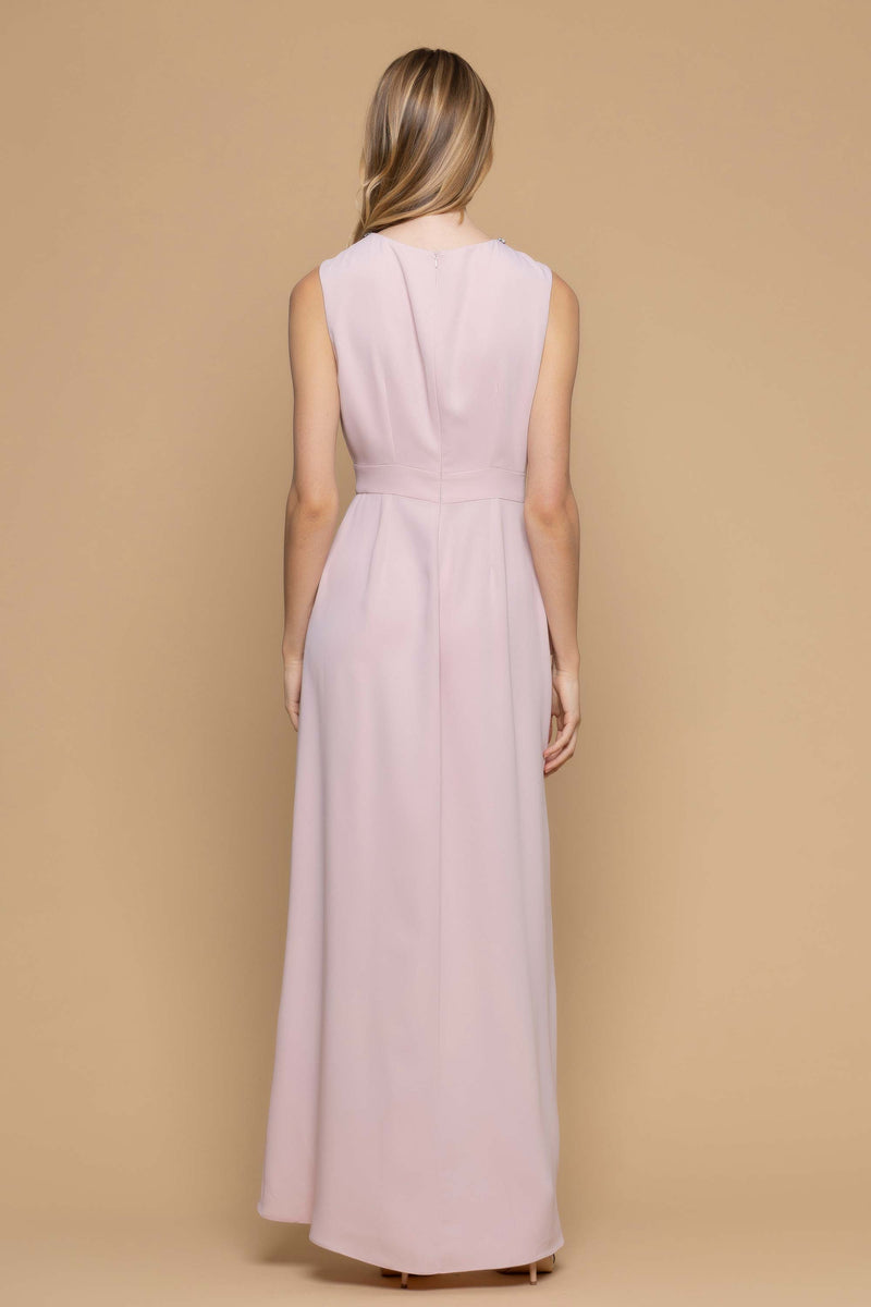 Long dress with draping and a cut-out - Dress BRIONA