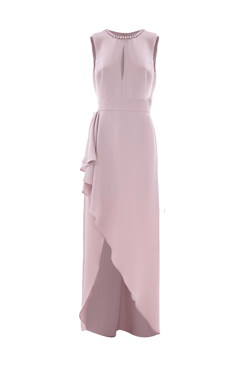 Long dress with draping and a cut-out - Dress BRIONA