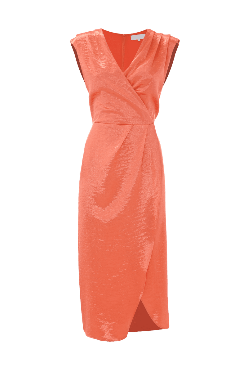 Pleated wrap midi dress - Dress JASMINE