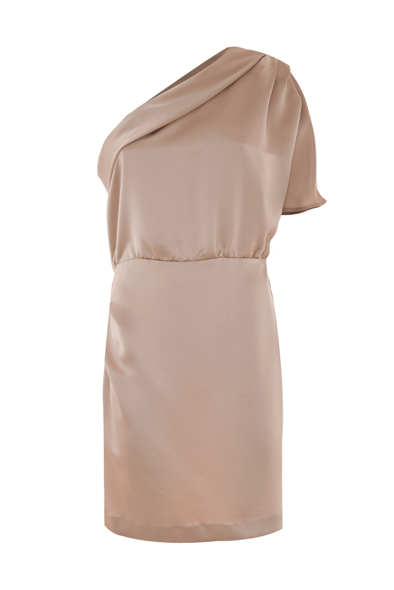 One-shoulder dress with draped details - Dress MICHELLE
