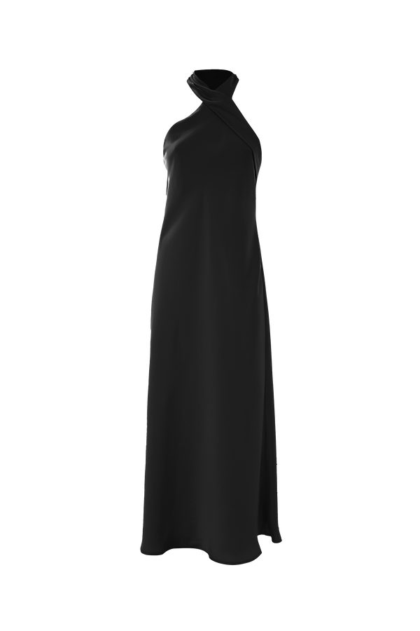 Long crossover halterneck dress - Dress NADI