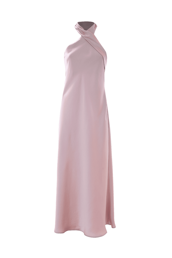 Long crossover halterneck dress - Dress NADI
