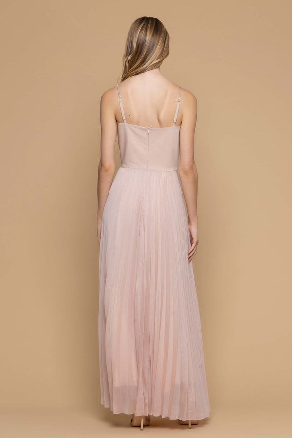 Long dress with a pleated skirt - Dress GIGLIO