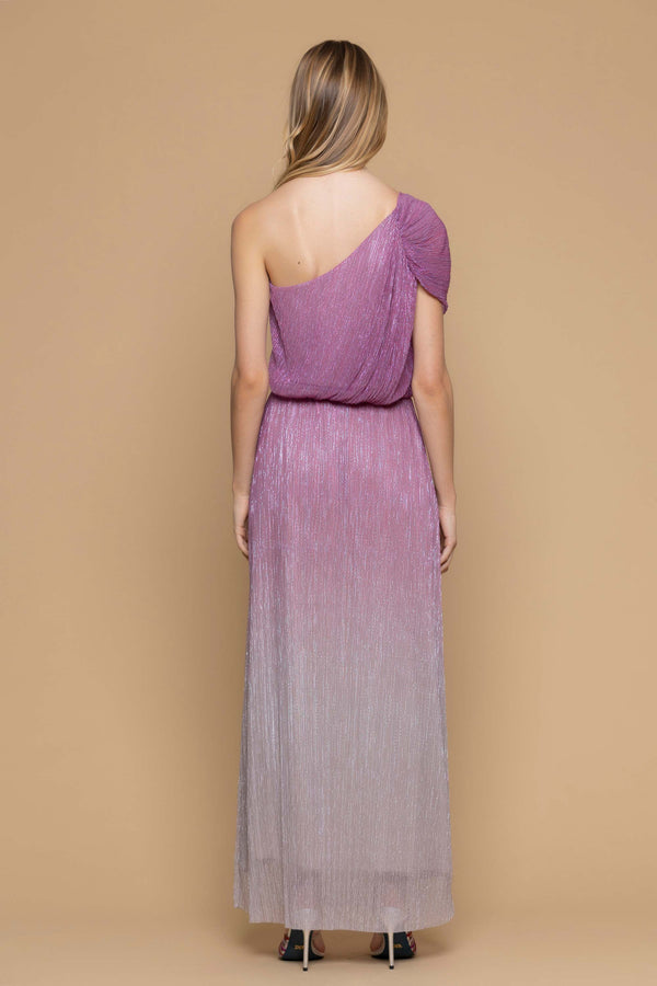 Elegant one-shoulder belted dress - Dress AMBRE
