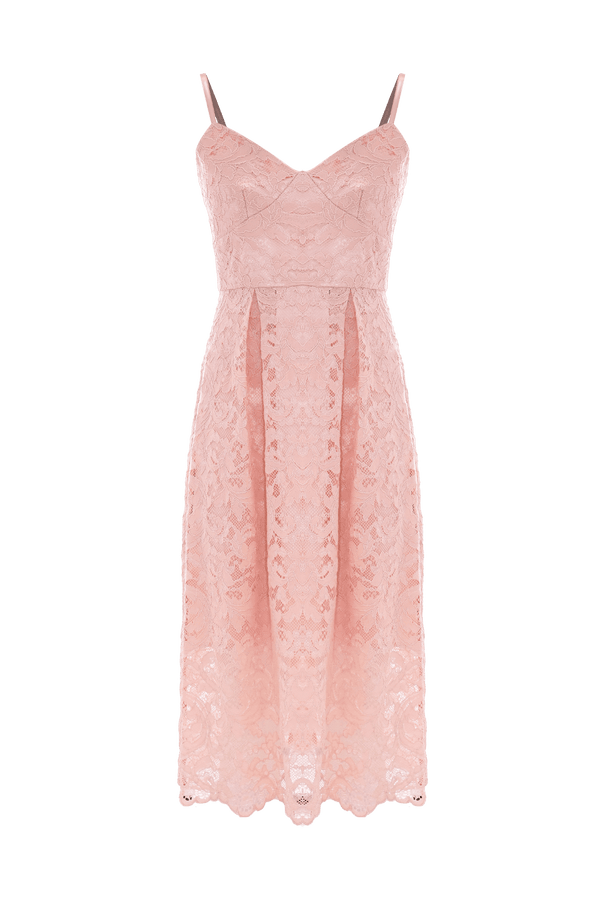 Rebrodé lace midi dress - Dress TOPAZIO