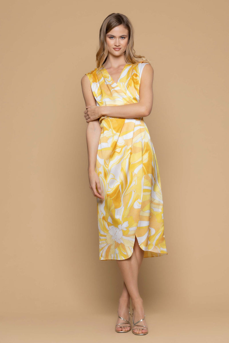 Patterned sleeveless midi dress - Dress JASMINE