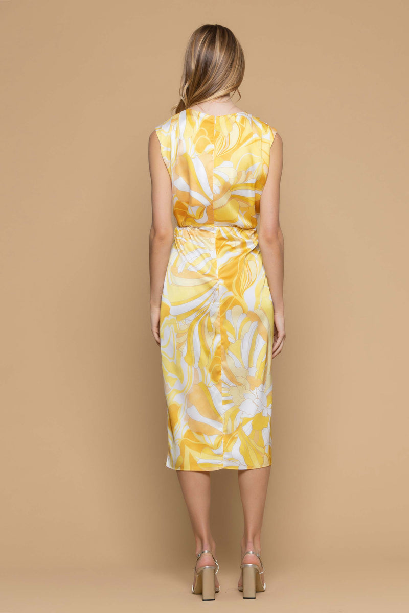 Patterned sleeveless midi dress - Dress JASMINE