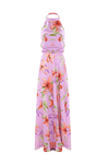 Robe longue fleurie à encolure américaine - Robe LOREDANA