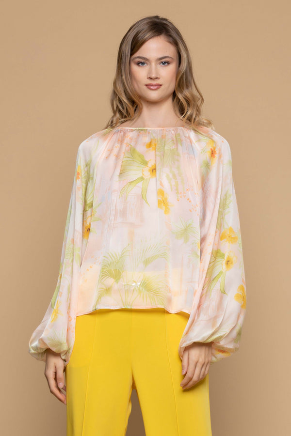 Elegante blusa con estampado floral - Blusa JADA