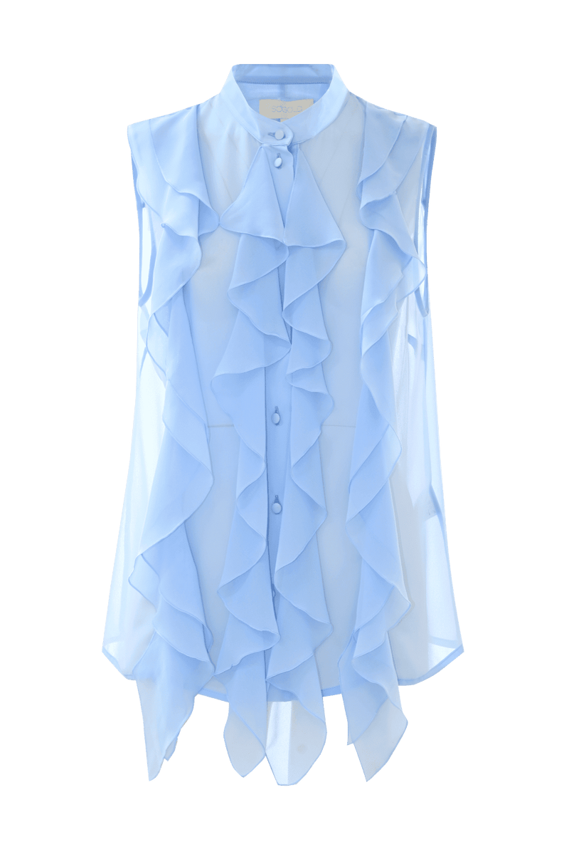 Sleeveless ruffled blouse - Shirt MAGALI