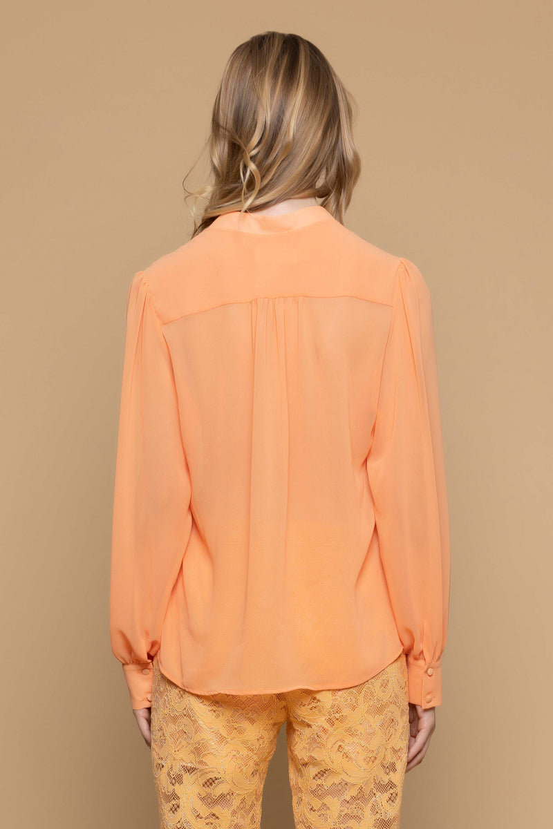 Semi-transparent long-sleeved blouse - Shirt GIGLIOLA