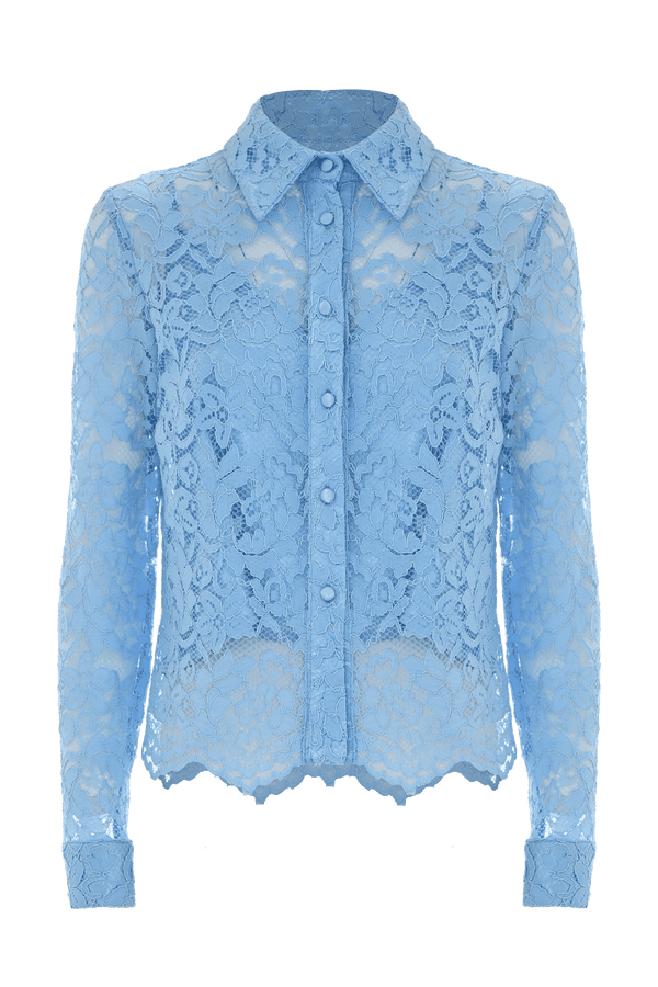 Elegant rebrodé lace shirt - Shirt ANAIS