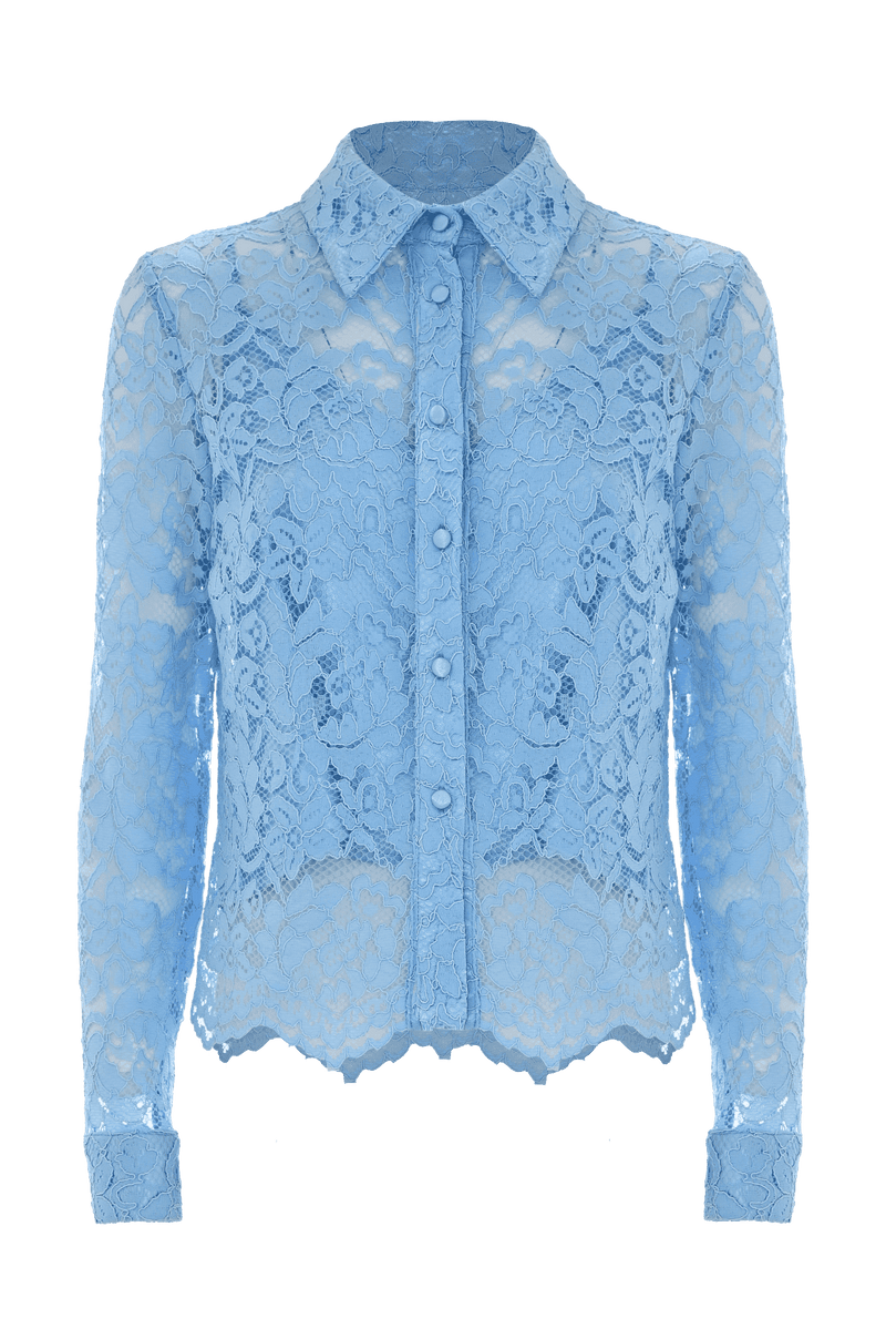 Elegant rebrodé lace shirt - Shirt ANAIS