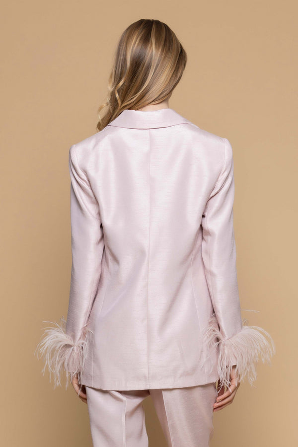 Double-breasted jacket with feathers - Jacket EDERA