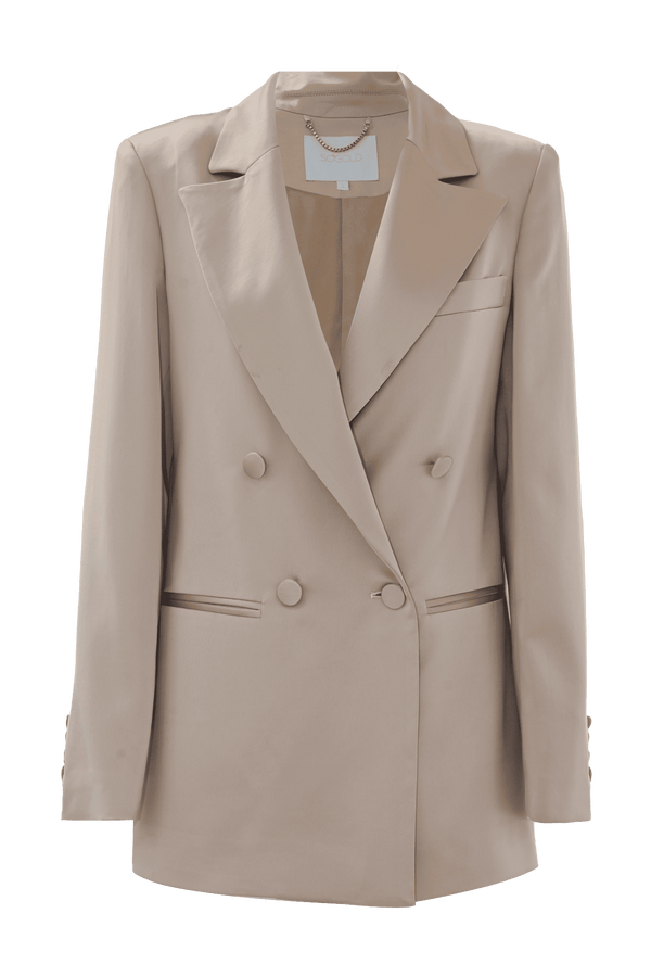 Double-breasted jacket with covered buttons - Jacket ALICE