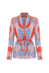 Patterned belted jacket - Jacket ANDREA