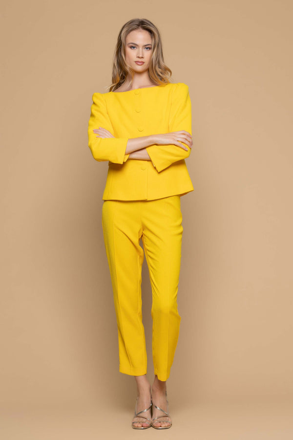 Elegant classic trousers with pleats - Trousers LOUISE