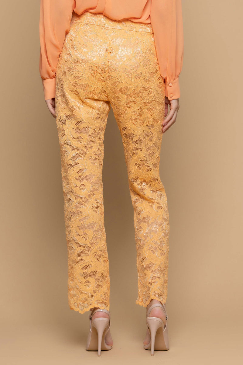 Elegant rebrodé lace trousers - Trousers ANGELICA