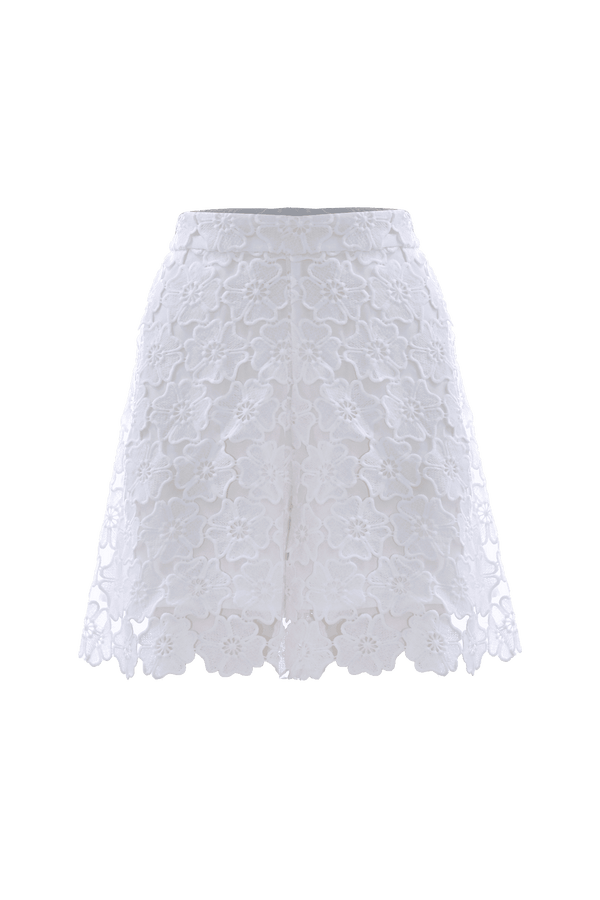 Lined floral lace shorts - Short UBEAN