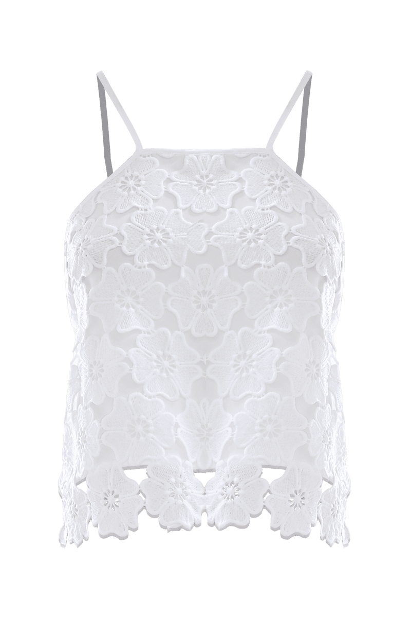 Lined floral lace top - Top UBER