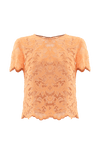 Camiseta de encaje bordado y cordones - Camiseta FLOR