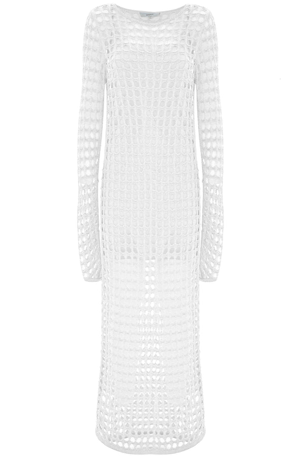 Long mesh-effect dress - Dress DESIO