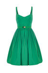 Dress with a gathered skirt and neckline - Dress MATHIS