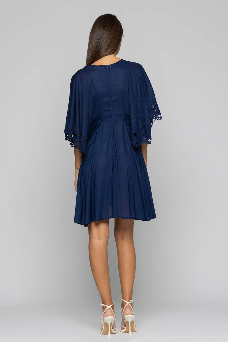 Dress with cut-out details on the sleeves and neckline - Dress NATHAN