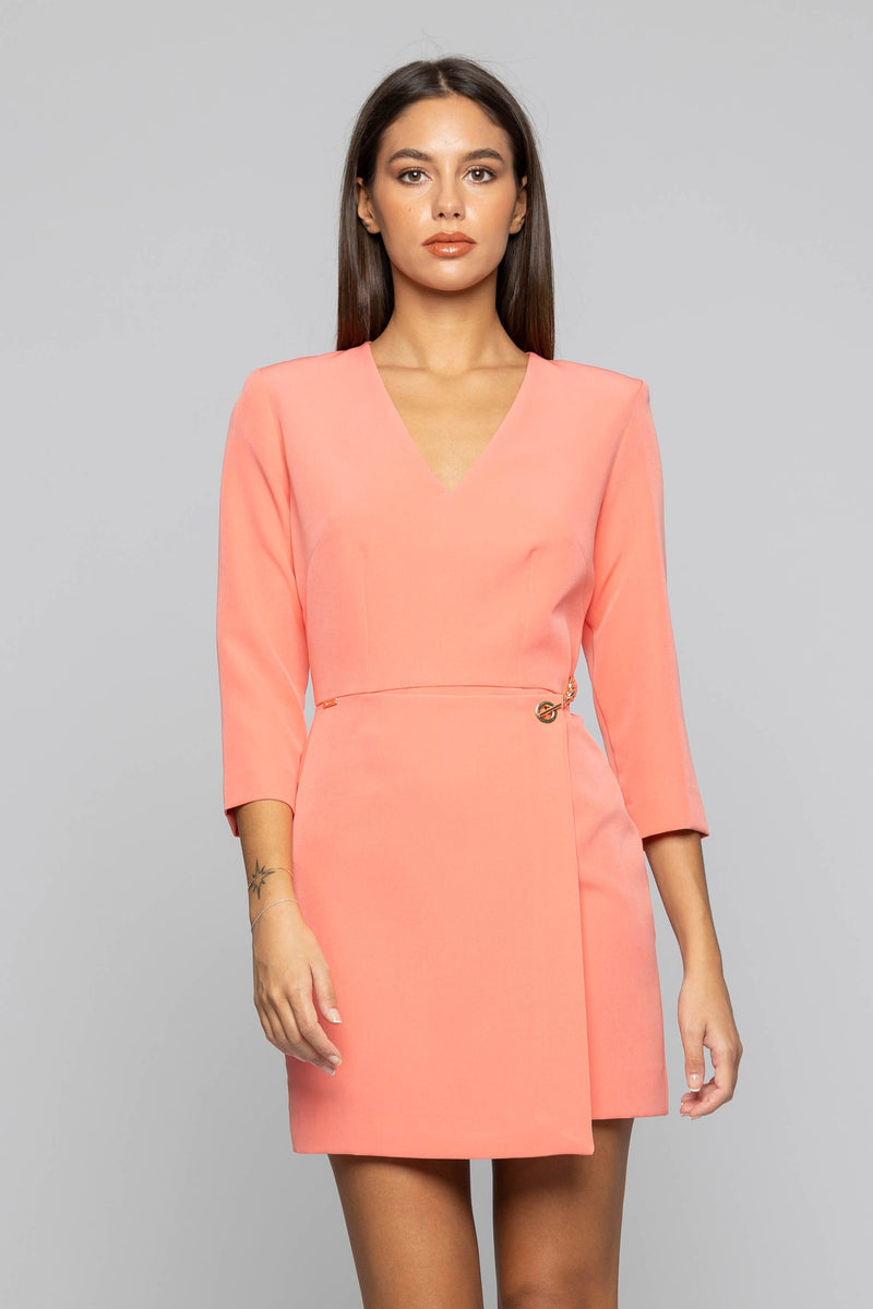 Sheath dress with a slightly asymmetrical skirt - Dress LIPSIA