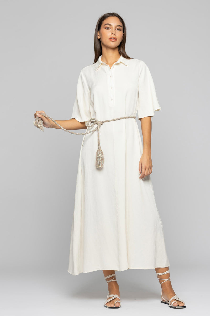 Long dress with wide short sleeves - Dress GRACE