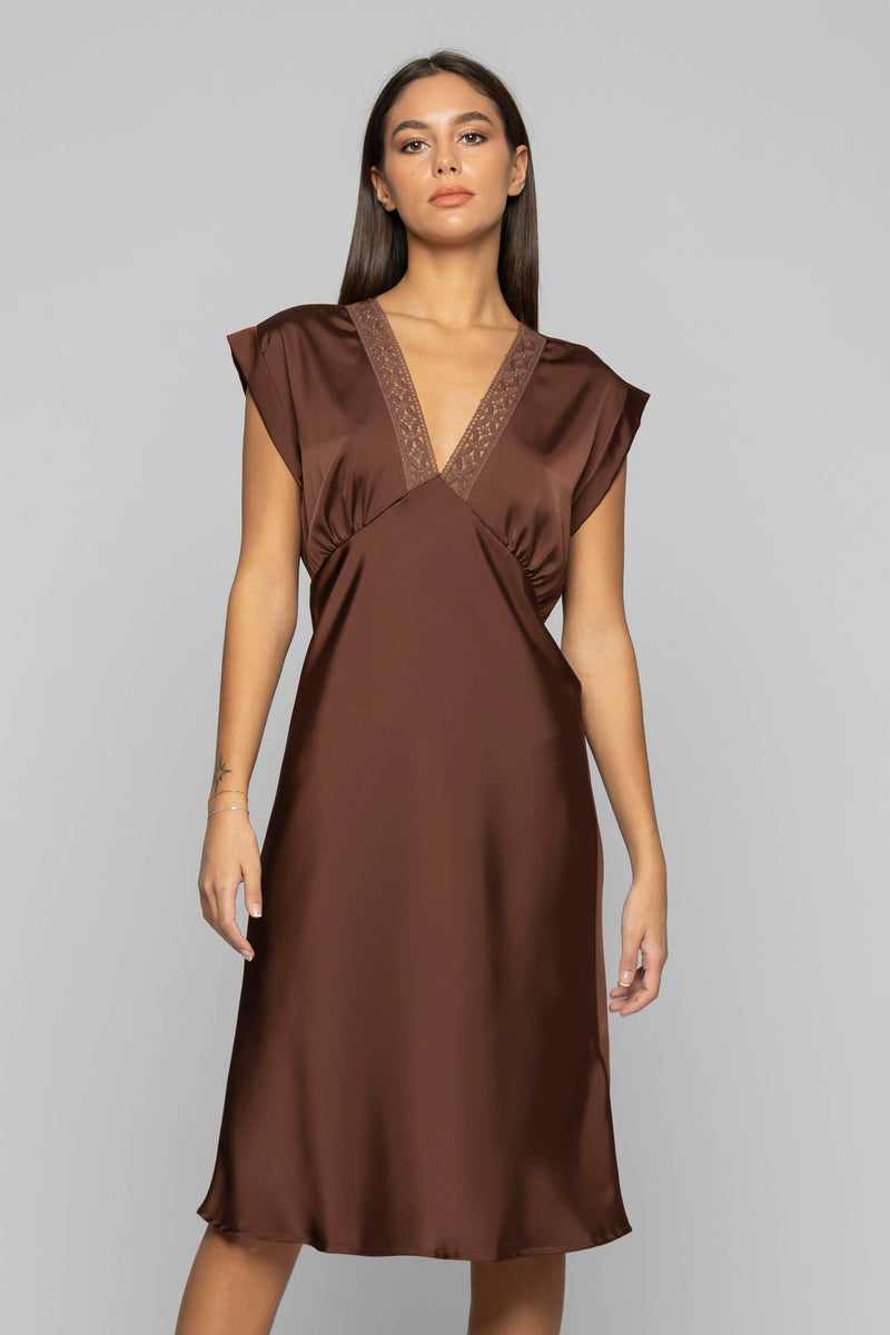 Robe midi avec col en V - Robe LORELAY