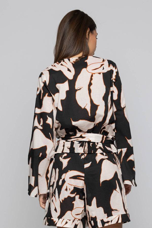 Patterned kimono-style blouse - Blouse ULERR