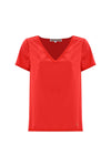 Short-sleeved blouse with a straight cut - Blouse KUSANGA