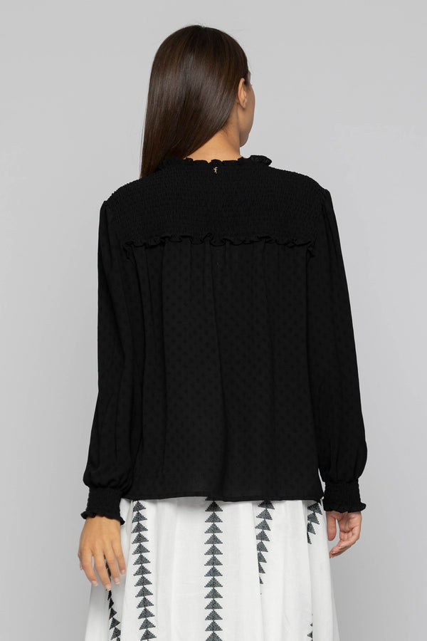 Long-sleeved blouse with tassels - Blouse KIRTHAN
