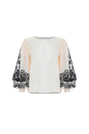Elegant blouse with floral embroidery - Blouse EBERHARD