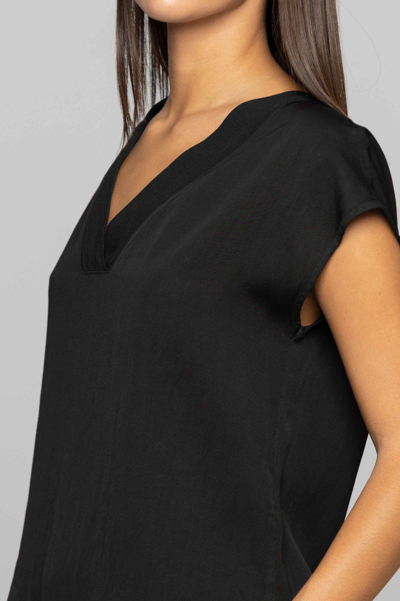 Elegant short-sleeved blouse - Blouse GIANKA