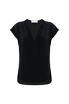 Elegant short-sleeved blouse - Blouse GIANKA