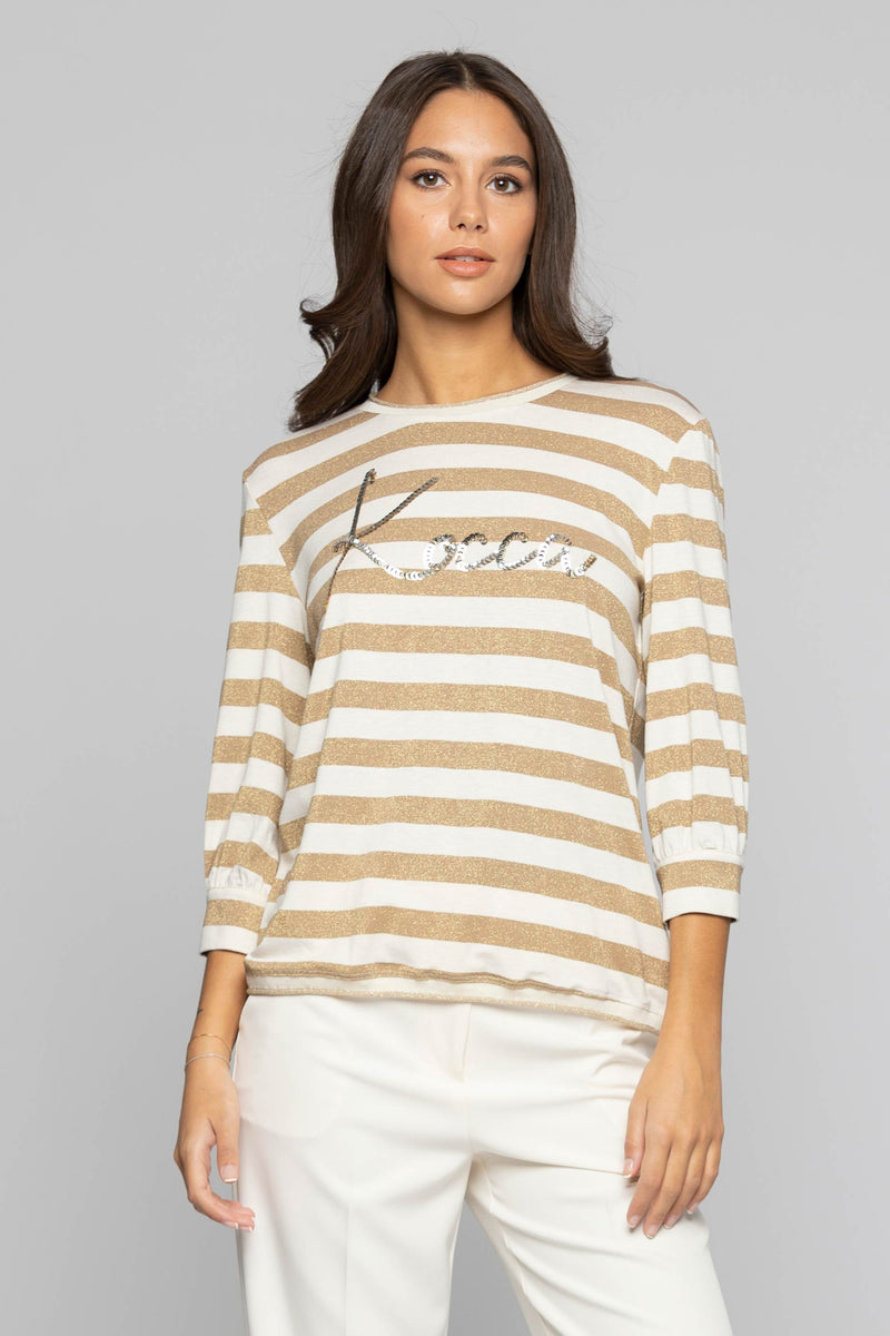 Striped blouse with sequins - Blouse REGINE
