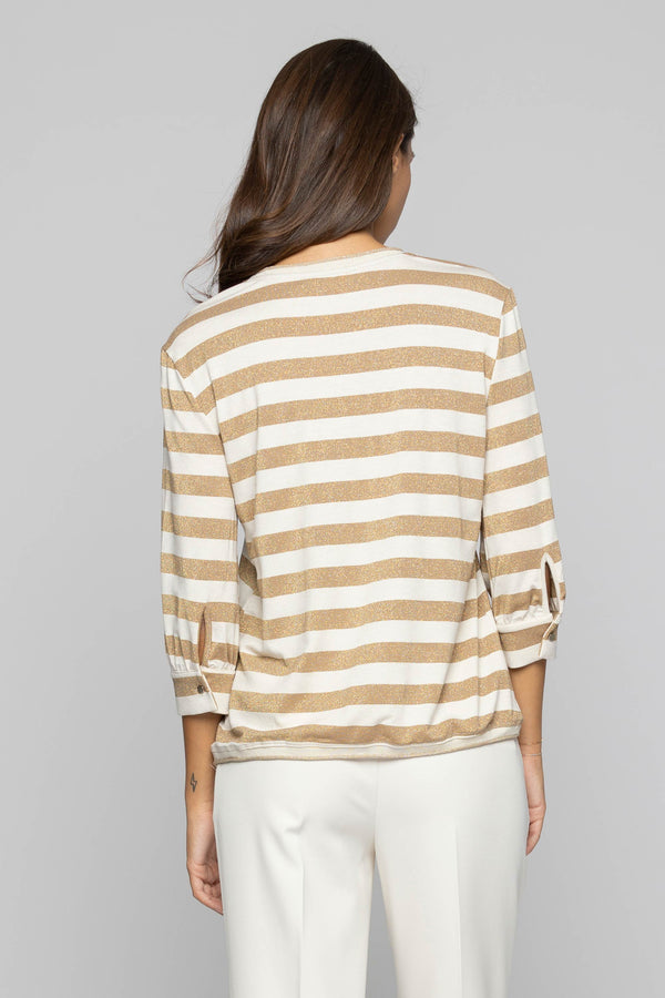 Striped blouse with sequins - Blouse REGINE