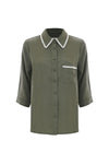 Camisa con botones forrados y detalles brillantes - Camisa TOKNAWA