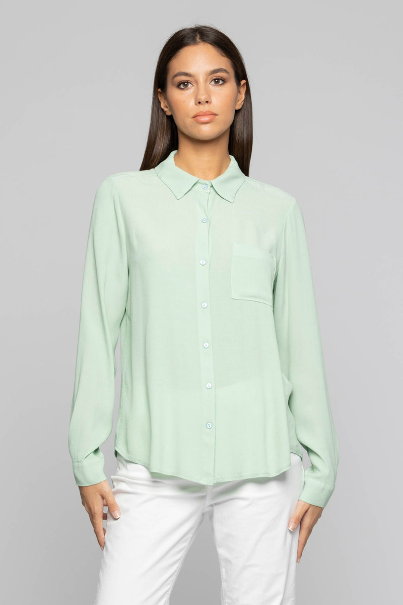 Soft shirt with a breast pocket - Shirt JENNYFER
