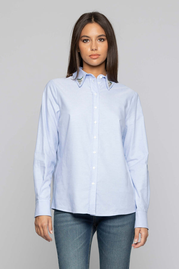 100% cotton shirt with shiny details - Shirt CAMELIE