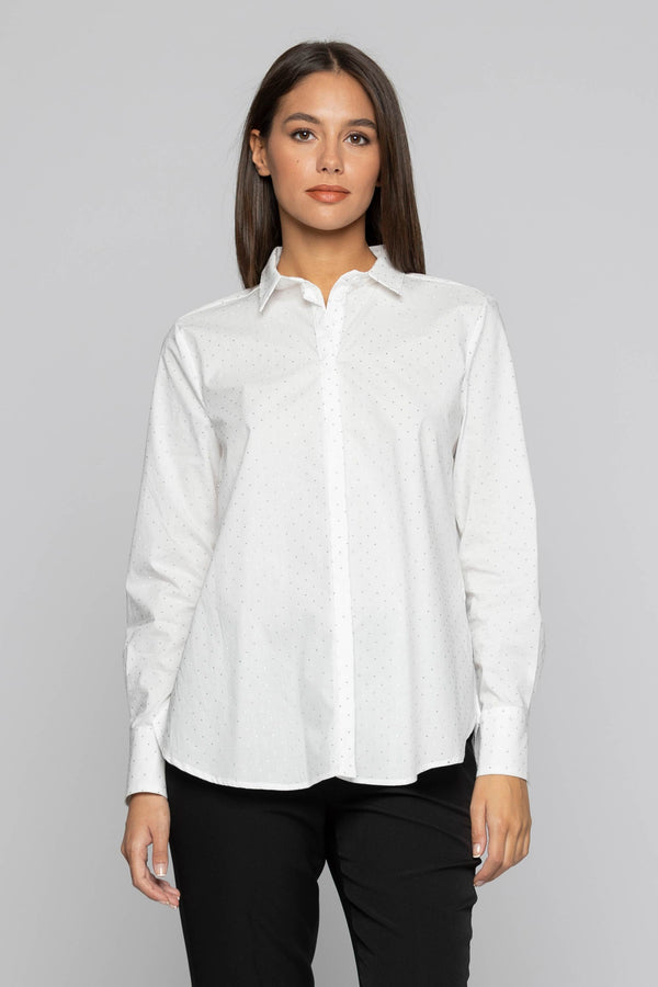 Camisa de algodón con estampado de lunares - Camisa ILBA