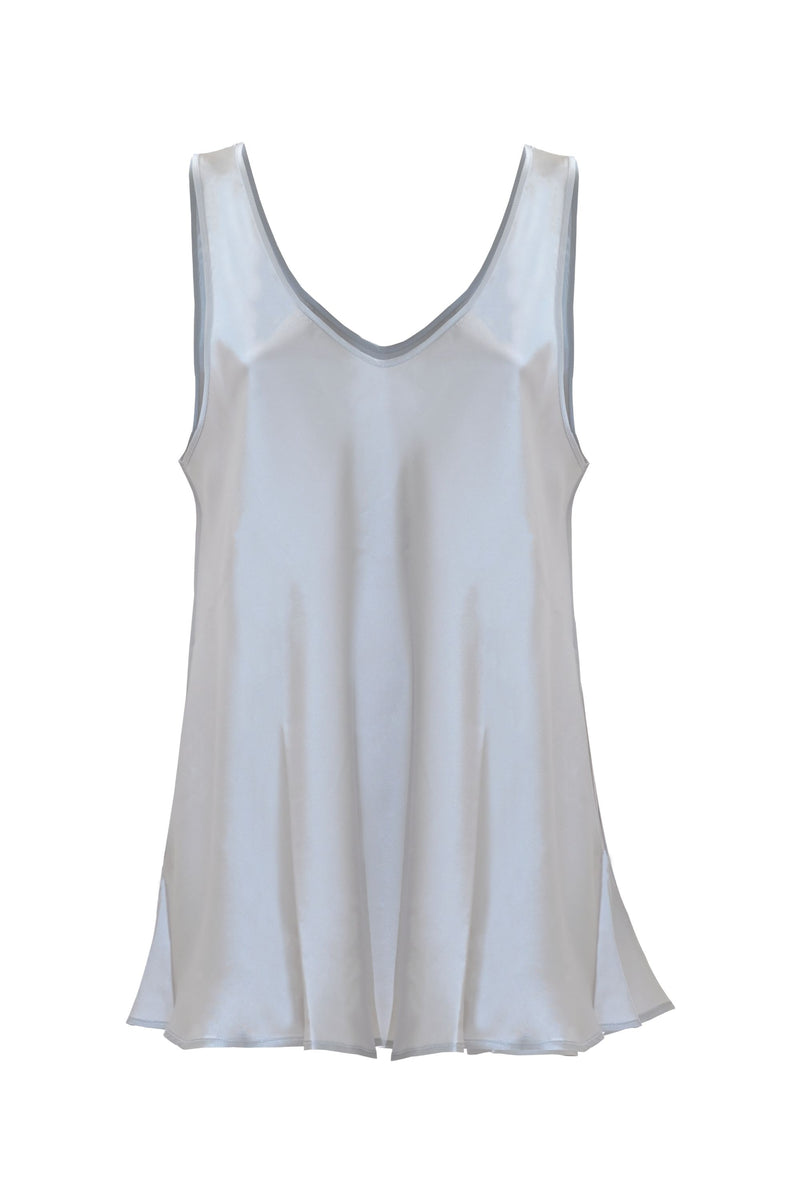 100% silk vest top with a flared hem - Top LYRTHALL