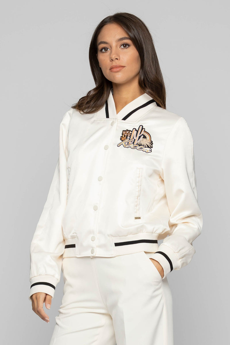 Embroidered jacket with contrasting details - Coat LIDOVINA